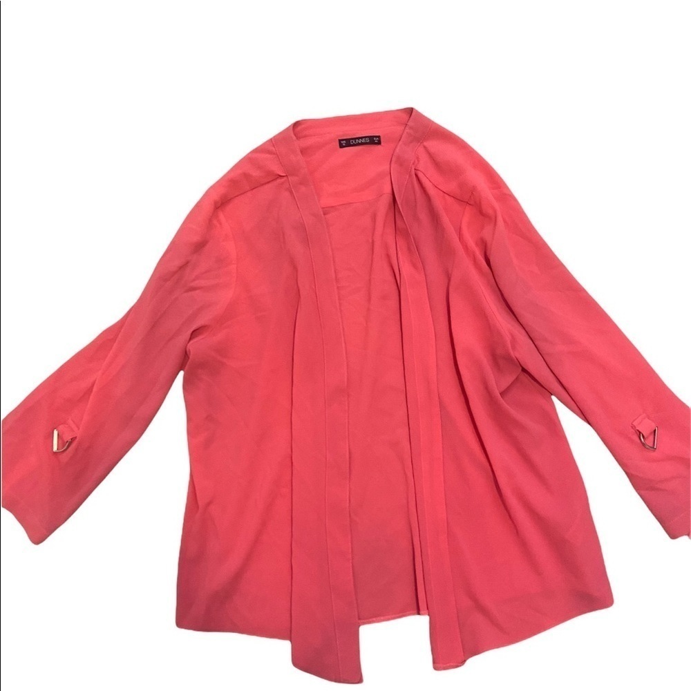 🔴 Dunnes Bright Pink Open Fold Blazer Cardigan